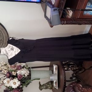 NY Collection ruffled black maxi dress